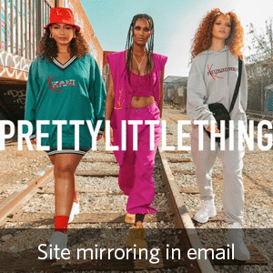 PrettyLittleThing site mirroring in email