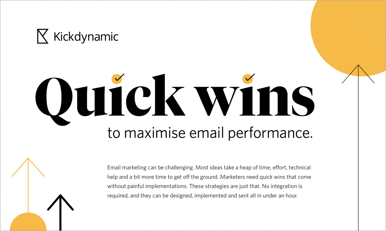 Kickdynamic Quick Wins - Download the guide today