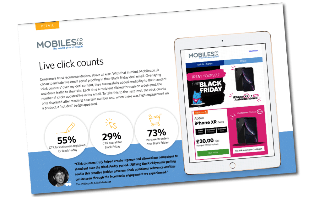 Mobiles.co.uk Click counters in email case study